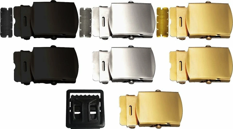 Hebilla de repuesto para cinturón de tela 1,25" metal rodillo deslizante correas uniforme de plataforma Foto 1 de 1