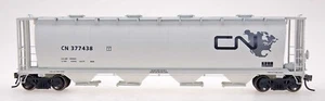 Intermountain HO 4 Bay Cylindrical Hopper-Round Hatch Roof Car No. CN 377086 New - Picture 1 of 2