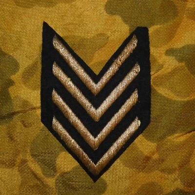 Original WW1 US Navy Officer Overseas Service Stripes - metallic thread (four) - Image 1 of 2