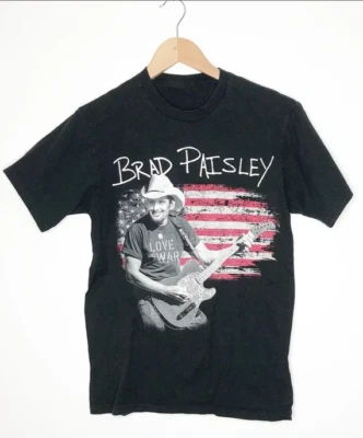 Camisa Bandera Americana Brad Paisley Clásica Negra Unisex S-4XL 1J0042 Foto 1 de 3