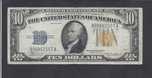 1934 A $10 @ EMMERGENCY ISSUE @ NORTH AFRICA @ WWII @ - Picture 1 of 2