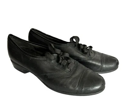 Munro American Women's Black Leather Lace Up Oxford Shoes Made in USA Size 9.5 N - Image 1 of 4