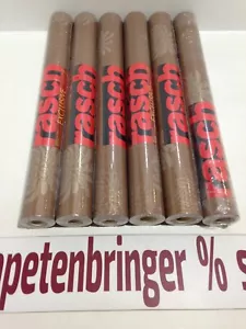 Papiertapete rasch 6 x 227970 (6Rollen) Blütenmuster Braun Glanz Restposten - Bild 1 von 13