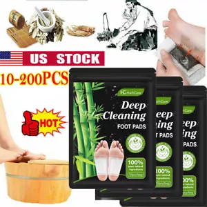 300Pcs Foot Detox Patches Pads Toxins Deep Cleansing Herbal Organic Slimming Pad - Picture 1 of 49