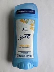 6 PACK Secret Anti-Perspirant Deodorant Invisible Solid Spring Breeze 2.6 oz - Picture 1 of 1