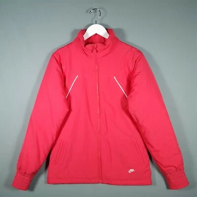 Nike Padded Jacket Womens Extra Large Pink White Full Zip Coat Outdoor Preloved  - Image 1 of 4