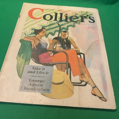 Collier's The National Weekly, August 19, 1933, Complete Vtg Magazine, Large Ads - Image 1 of 4