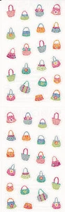 Mrs. Grossman's Stickers - Sparkle Micro Purses - Bright Tiny Handbag - 3 Strips - Picture 1 of 1