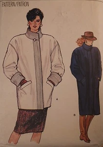 V-8803 Vintage Coat Sewing Pattern Vogue Size 8 Cut & Complete Rare - Picture 1 of 5