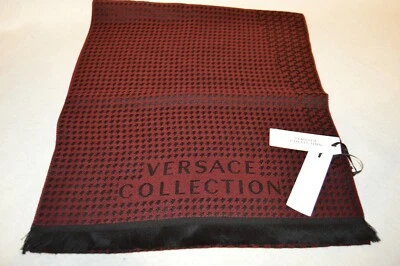 VERSACE COLLECTION  Wool Logo Scarf Size 72in x15.5in  Made in ITALY Retail $295 - Image 1 of 4