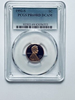 1992-S Lincoln Memorial Reverse Cent PCGS PR69RD DCAM - Image 1 of 4
