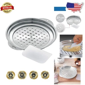 Effortless Spaetzle Noodle Maker – Durable Stainless Steel Lid & Scraper Set - Picture 1 of 8