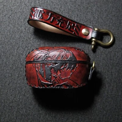 Чехол ручной работы из натуральной кожи для наушников-вкладышей Sony XM5 со съемной подвеской - Изображение 1 из 4