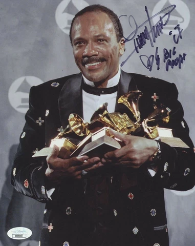 QUINCY JONES SIGNED AUTOGRAPH 8X10 PHOTO JSA COA AND STICKER MICHAEL JACKSON Cover