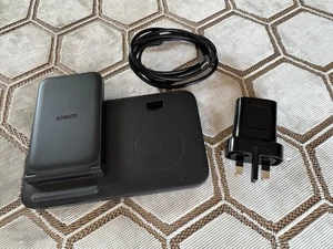 ANKER 335 Wireless Charger, 3 in 1 Wireless Charging Station with Adapter - Picture 1 of 2