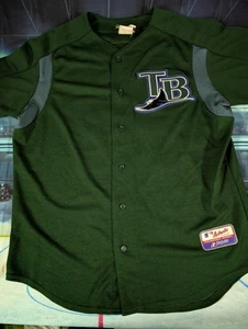 Maglia MLB Majestic autentica Tampa Bay Devil Rays Jeff Niemann preseason taglia 2XL - Foto 1 di 4