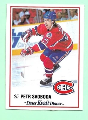 (1) PETR SVOBODA   1989-90 KRAFT DINNER # 27 CANADIENS FOOD  CARD  (M5139) - Image 1 of 2