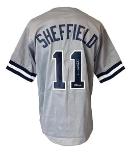 Gary Sheffield New York Signed Gray Baseball Jersey Sports Integrity - Picture 1 of 3