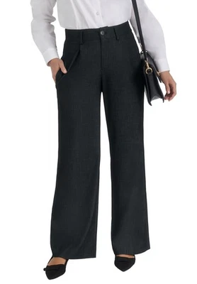 Jessica London Women's Plus Size Slubbed Denim Trouser - Image 1 of 2