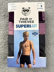 Pair of Thieves Men's 3pk SuperiAir Boxer Briefs - Black - Size Small (28-30") - Picture 1 of 4