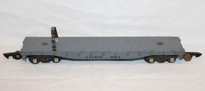American Flyer - S Scale - C. & N. W. RY. 4259 7 - Flat Metal Car - Vintage - Image 1 of 4