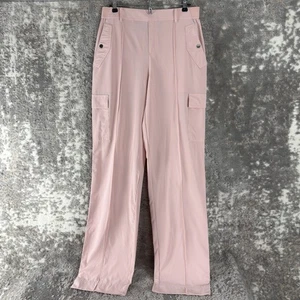 Athleta Sz 10T Cargo Athleisure Outdoor Straight Leg Pants Pink Pull On Stretch - Picture 1 of 10