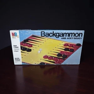 Vinyage 1973 Milton Bradley Backgammon e Acey-Deucy gioco da tavolo COMPLETO - Foto 1 di 4