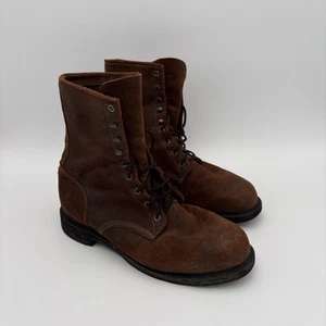 Botas de combate de trabajo Justin 0472 de gamuza con cordones para hombre 12 EE ropa de trabajo - Imagen 1 de 19