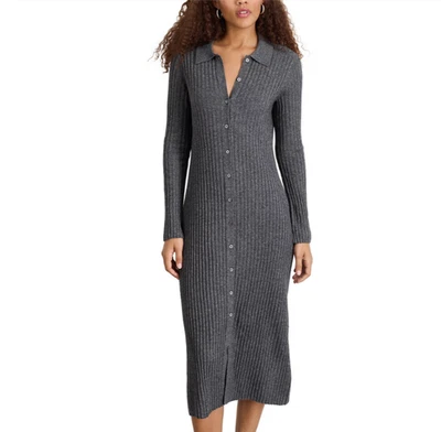 Alex Mill Alice Button Front Rib Knit Midi Dress MSRP $250 - Image 1 of 4