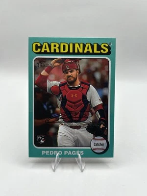 2024 Heritage High Number Aqua  Parallel #704 PEDRO PAGES Cardinals Rookie - Image 1 of 2