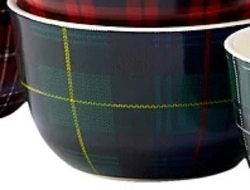 Сертифицированная международная рождественская клетчатая чаша для мороженого 5,5 дюйма. НОВЫЙ - Изображение 1 из 1