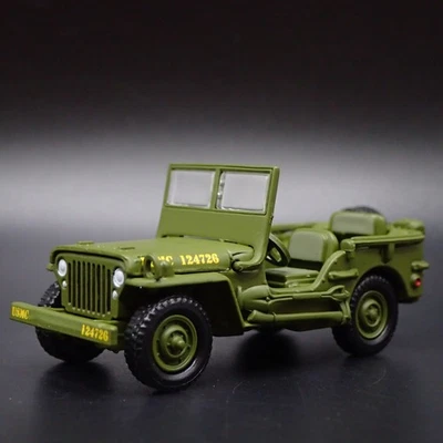 WWII WILLYS MB Jeep Esercito Militare Nativo 1:64 Diorama Scala Modellino Auto - Immagine 1 di 4