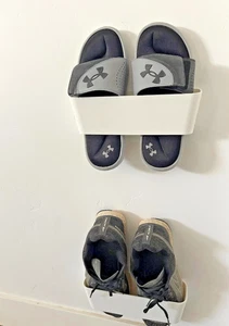 Wall Mounted Shoe Rack Organizer – Space-Saving Plastic Shoe Holder - Picture 1 of 5