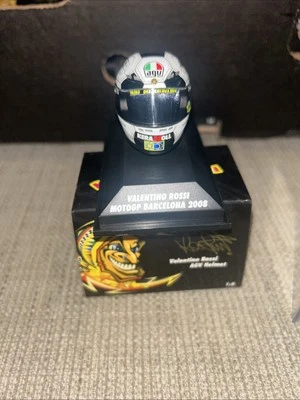 Minichamps 1/8 Scale 398 080086 - AGV Helmet Moto GP Barcelona 2008 V. Rossi - Image 1 of 4