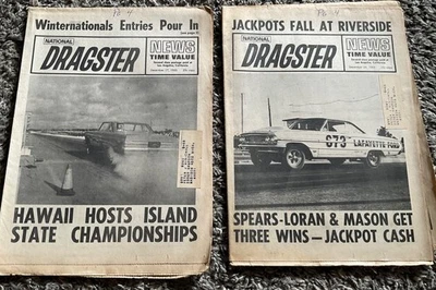 National Dragster News 1965 = publicación de carreras de arrastre de colección = 17 y 24 de diciembre Foto 1 de 4