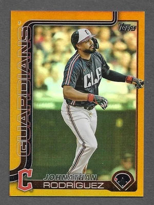 2025 Topps Baseball Update Series #US142 Johnathan Rodriguez GOLD FOIL card /50 - Image 1 of 2
