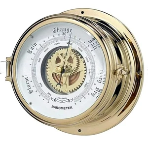 1PC IMPA370246 180mm Liquidless Barometer Nautical Barometer Tide Clock - Picture 1 of 1