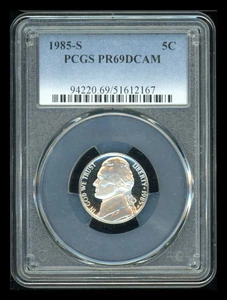 S 5C Jefferson Nickel 1985 graduación profesional PR69 DCAM - Imagen 1 de 2