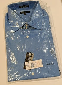 NWT Men's Metropolitan by Lord & Taylor Blue Cotton L/S Dress Shirt Sz 18-34/35 - Picture 1 of 5