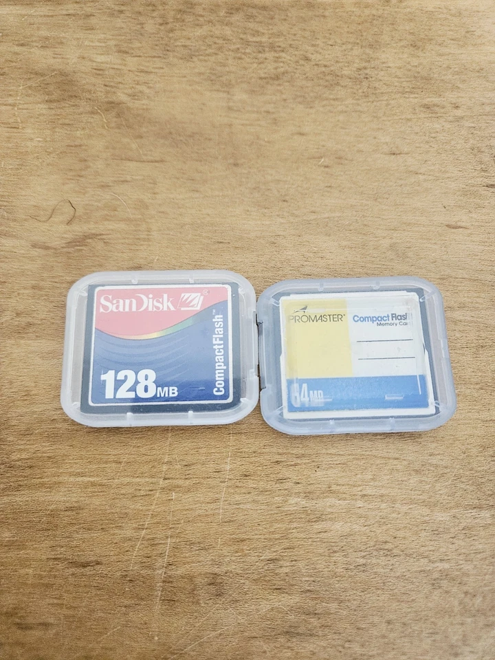 SanDisk SD 128MB CompactFlash Card And Promaster 64MB Compact Flash Bundle - Image 1 of 4