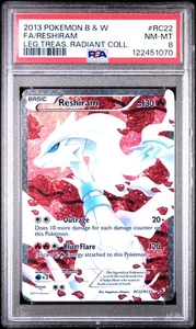 [PSA 8] Reshiram RC22/RC25 Legendary Treasures Radiant Collection Holo POKEMON - Picture 1 of 2
