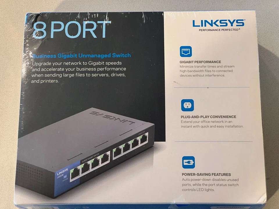 Linksys LGS108 8-port Desktop Gigabit Switch