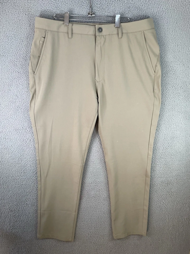 Bonobos Pants Mens 34x30 Tan Beige Slim Fit Performance Tech Golf Chino Vented - Image 1 of 4