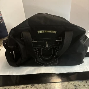 True Religion Duffle Bag Black With Shoulder Strap - Picture 1 of 8