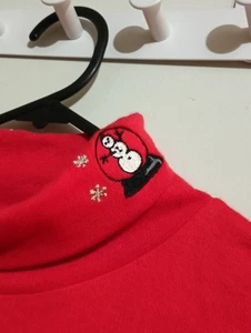 Vintage Basic Editions Holiday Turtle Neck Skivvy Snow Globe Embroidery XL GUVC  - Picture 1 of 4
