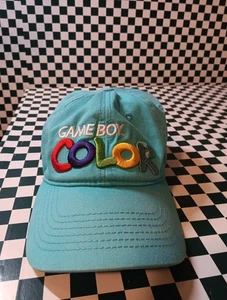 Sombrero Promocional Promocional Vintage Azul Claro Aqua Nintendo Game Boy Color - Imagen 1 de 10