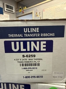 Uline S-6259 Thermal Transfer Ribbons - 6 Rolls - Afbeelding 1 van 2