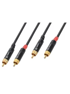 Cavo audio 2xRCA maschio 2x RCA mascio 3mt Power Dynamics CX94-3 - Imagen 1 de 3
