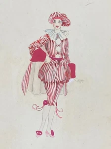 Pochoir Umberto Brunelleschi ? Pick Mangiagalli Carillon Magico mode carnaval - Bild 1 von 6