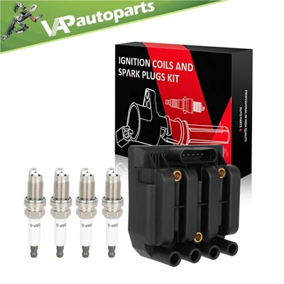 For 07 08 09 Volkswagen Jetta City 2.0L L4 Ignition Coil & Spark Plug UF484 - Image 1 of 4
